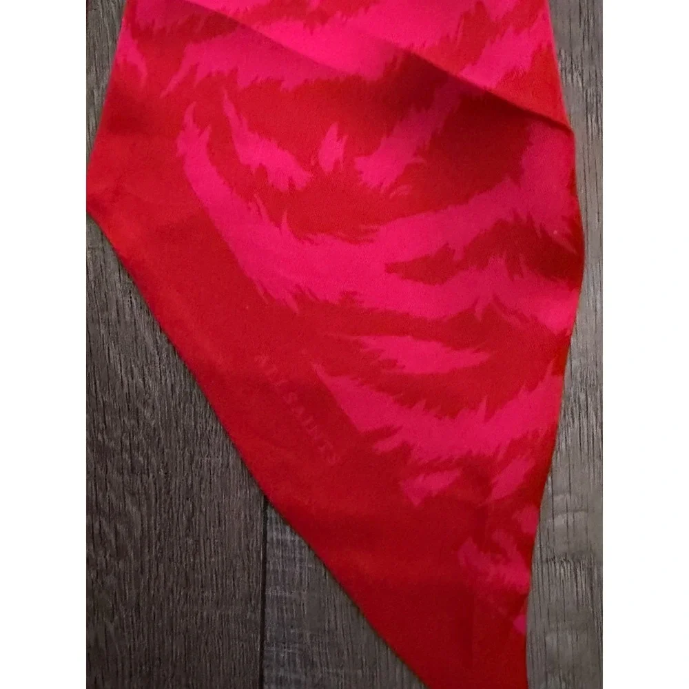 AllSaints‎ Silk Long Scarf Red and Pink